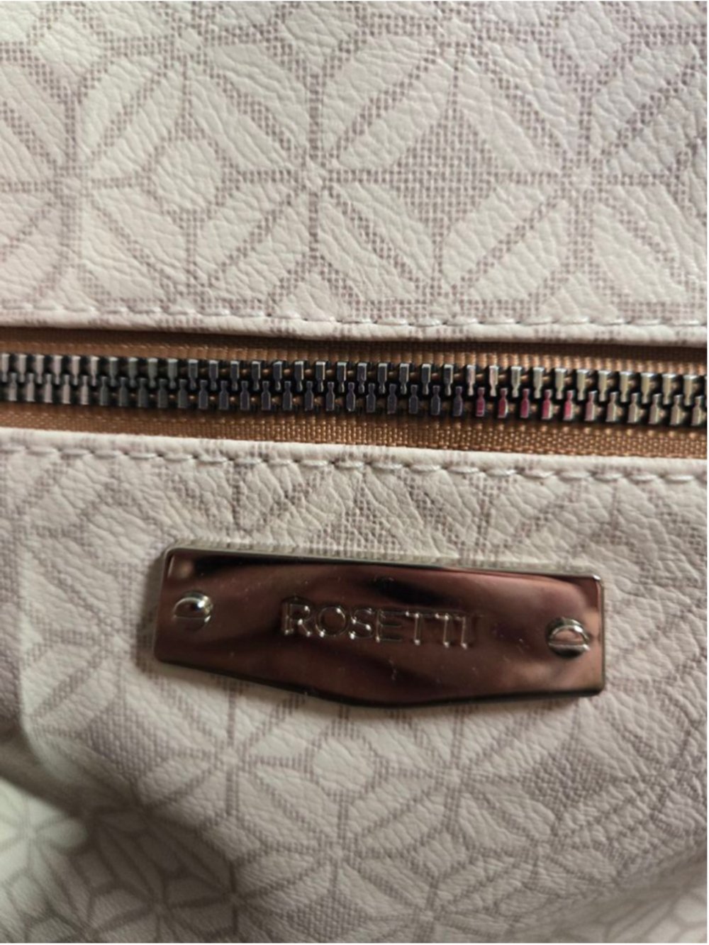 Women's ROSETTI Beige & Brown Logo Print Tote Bag One Size - Picture 6 of 11